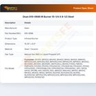 Dean 810-0686 IR Burner 15-1/4 X 8-1/2  Steel