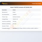 Hobart 111497D2 Contactor 4P 30/40A 120V