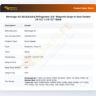 Beverage Air 30223L0212 Refrigerator Magnetic Door Gasket 25-1/2" X 53-1/2"
