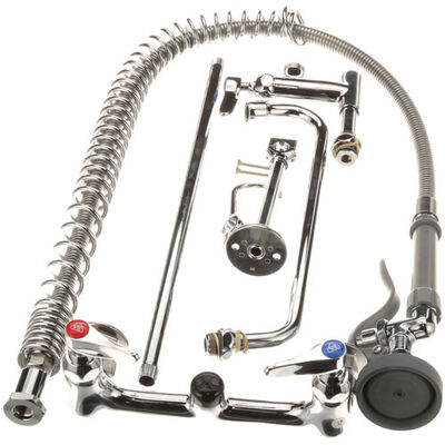 T&S Brass 0133ADF12B Wall mount pre-rinse assembly with 8" centers
