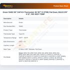Groen 13482 36" CAP KX-Thermostat, W/ 187" D-STEM, Flat Down, BULB 3/16" X 12", 100-450 F TEMP
