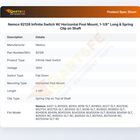 Nemco 92126 Infinite Switch W/ Horizontal Post Mount, 1-1/8" Long & Spring Clip on Shaft