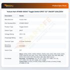 Vulcan Hart 411496-000A7 Toggle Switch DPST 1/2" ON/OFF 20A/250V
