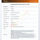 Blodgett BLM0170 Solenoid Valve 1/2" 120V