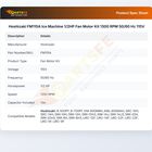 Hoshizaki FM115A Ice Machine 1/2HP Fan Motor Kit 1300 RPM 50/60 Hz 115V
