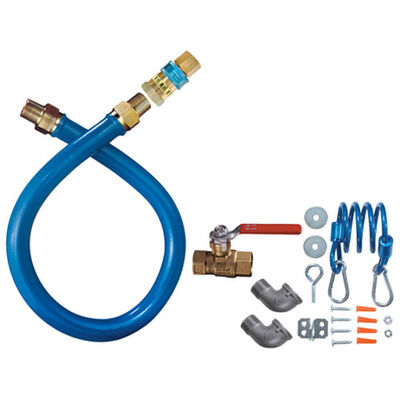 Dormont 16100KIT48 Gas Hose Connector Kit Blue SS 1" X 48"