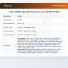 Hobart 409557-3 Dual Pilot Adjustment Valve, 1/8 MPT X 1/4 CC