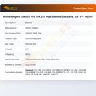 White Rodgers 25M03 TYPE 704 Dual Solenoid Gas Valve 24V 3/8" TYPE 704