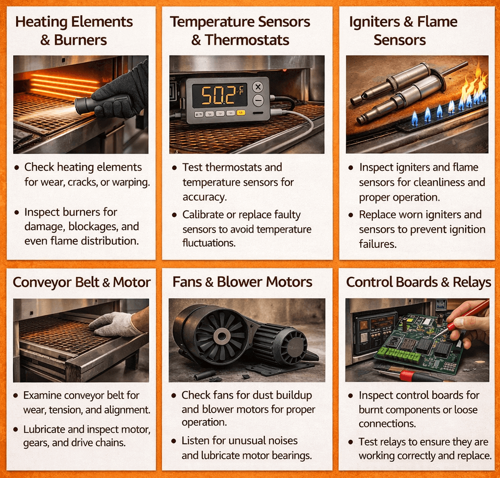 Essential Lincoln Pizza Oven Parts to Check During Repairs_PartsFe UK