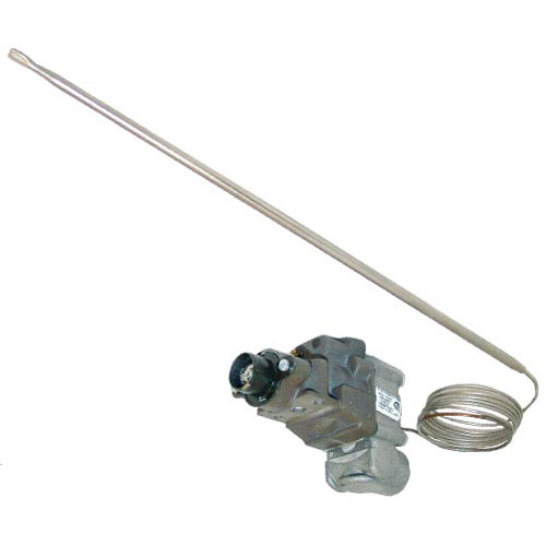 Dynamic Cooking Systems 55764-1 BJWA Thermostat with 3/16" x 11-3/16" Bulb, 48" Cap, Rear Outlet, 0&deg; Rotation