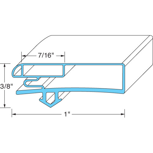 Anthony 02-14160-2013 Door Gasket 22-1/16 W X 71-7/8 L D2D