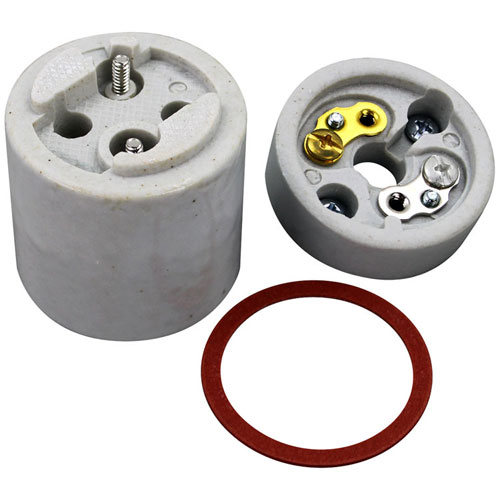 421 2-Piece Ceramic Lamp Socket Assembly with Hardware