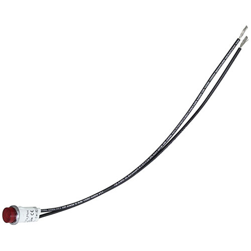Jackson 05945-504-02-18 Red Signal Light W/ Chrome Bezel,1/2" Hole, 250V