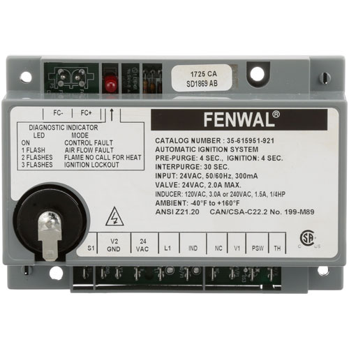 Blodgett BL54388 Ignition Control , 24VAC Input