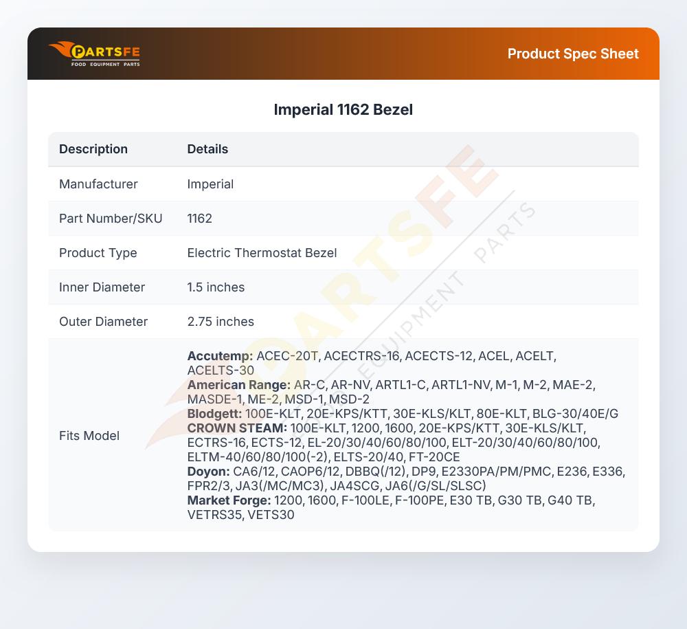 Imperial 1162 Bezel