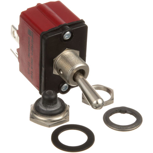 Accutemp AC-9110-1 DPST Toggle Switch W/ Rubber Sealed 4"x 1/4" Tabs Term & Nuts, Washers