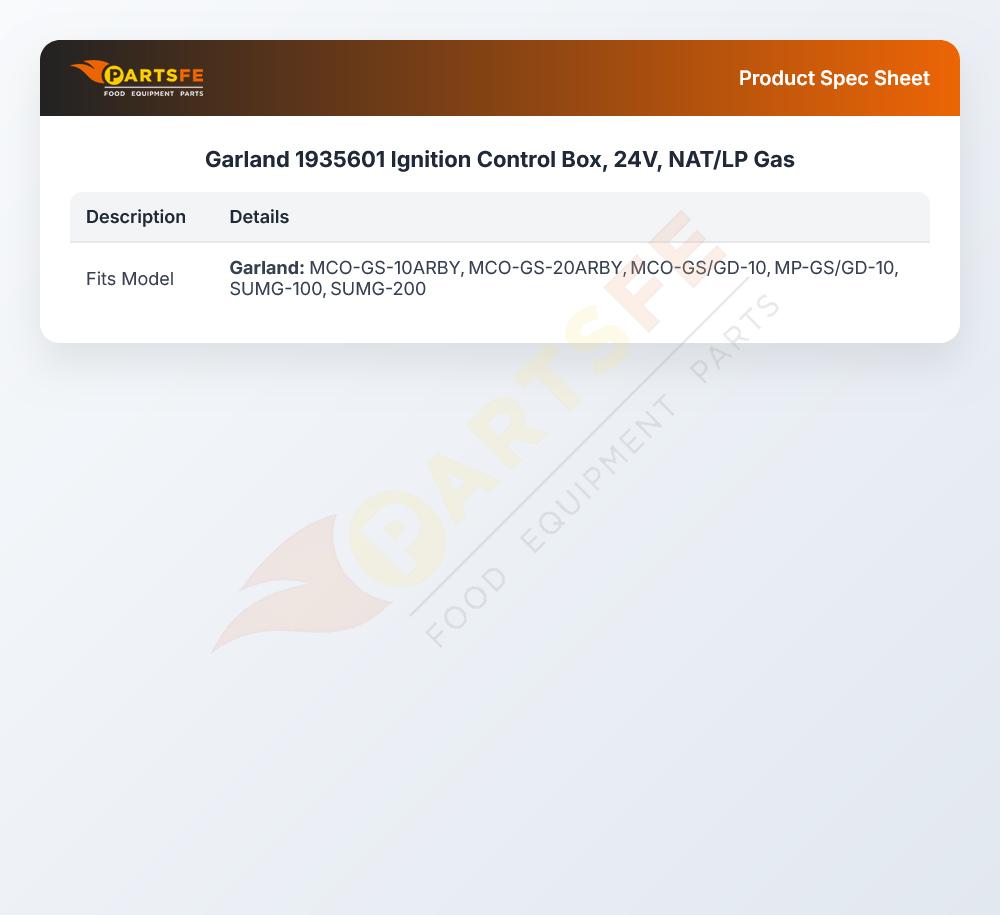 Garland 1935601 Ignition Module Kit With Standoffs