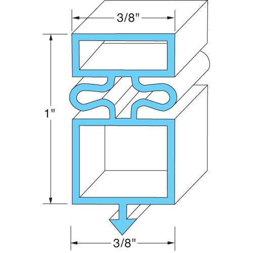 TRUE 810-808 Door Gasket, Snap-In Mount, 25-3/4" X 26-3/4"