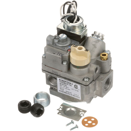 Hobart 840126-00011 Fry 1/2" FPT Natural Gas Safety Valve with  1/2" side Outlets