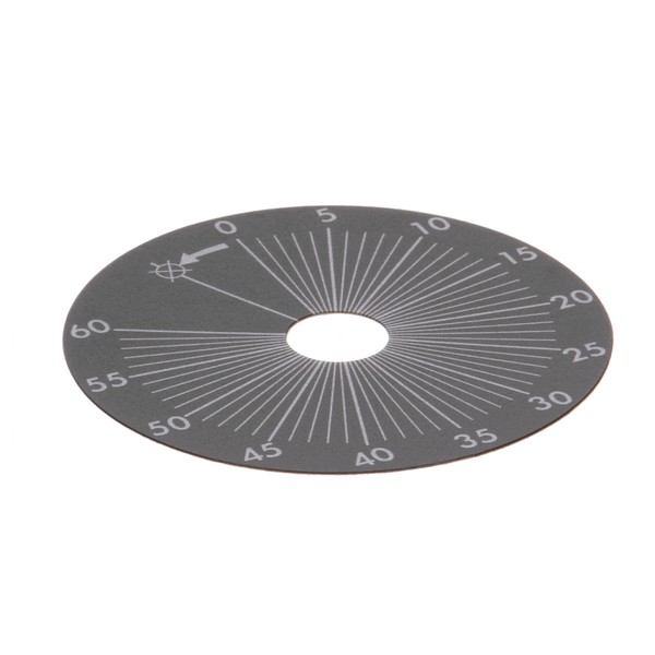 Blodgett 16820 Electric Pizza Oven Timer Lexan Dial Plate 1 Hour