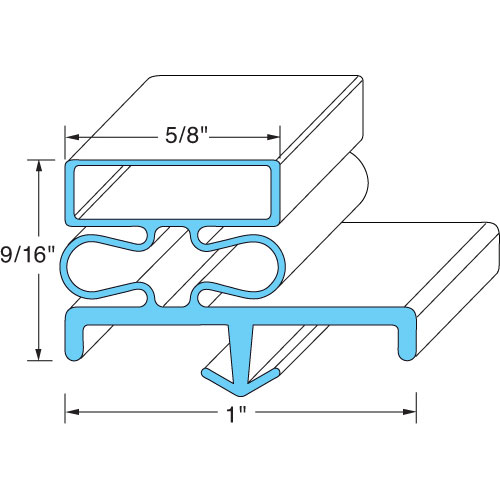 Victory VT50630601 Refrigerator Door Gasket 25 1/4" X 28"