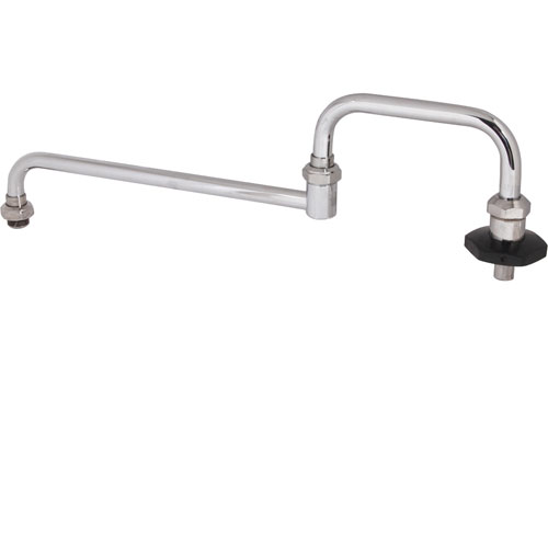 T&S Brass TS002848-4 18"Double Spout  , W/Nzzle,Leadfree