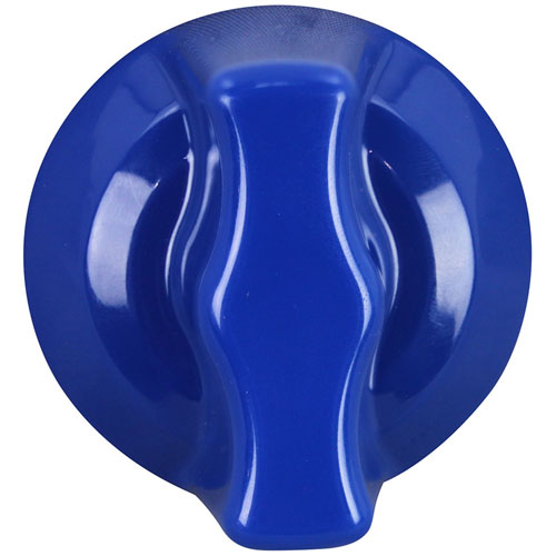 Montague 11790-0 Range Burner Valve Knob Blue 2-5/16" DIA OFF/ON Mount 0.240" Flat Down