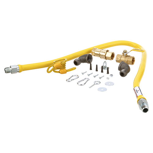 Dormont 68005954 Gas Hose Kit W/Gas Ball Valve & Restraining Cable, 1/2" X 48"