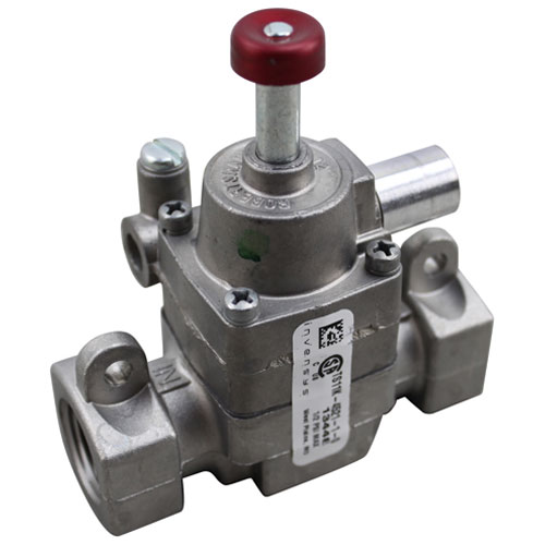 Bakers Pride AS-M1557A Gas Safety Valve TS11, 1/2" MPT Gas In/Out, 1/4" CCT Pilot Out