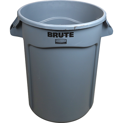 Trash Can-32gal Rnd Gray For Rubbermaid - Part# Rbmdfg263200gray