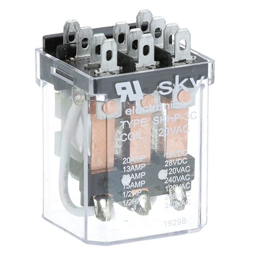 Berkel 2675-00656 Motor Relay W/ 3/16" Male Terminals,16 AMPS, 120V