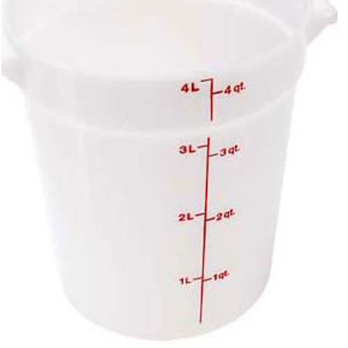 Container Rnd 4qt -148 Poly/White For Cambro - Part# Camrfs4148