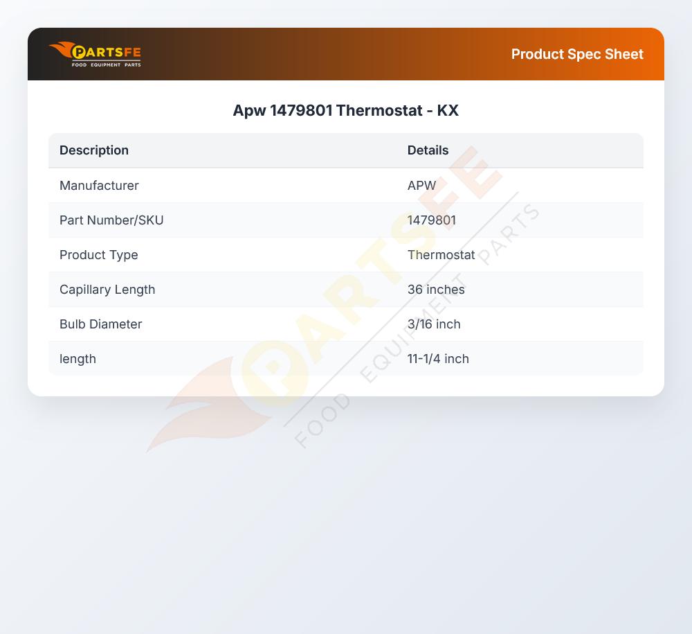 Apw 1479801 Thermostat - KX