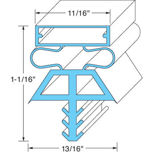 Vollrath/Idea-Medalie 225251075 Door Gasket 4-Sided 36-1/4" X 78"