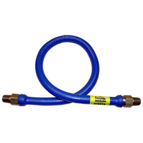 Dormont 16100BP-60 Blue Plastic Coated Gas Hose W/ Male Swivel Ends,1" MPT X 60" Long