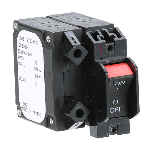 Nieco 15480 Automatic Broiler Rocker Switch Panel Mount 2-Pole 50A