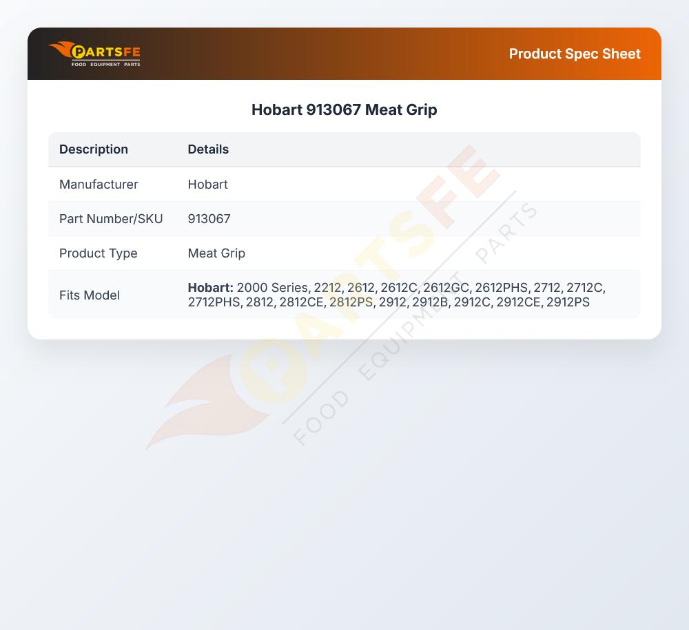 Hobart 913067 Meat Grip