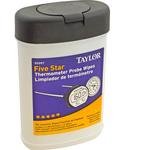 Taylor Thermometer TAP9999N Haccp Probe Wipes 100/Bx