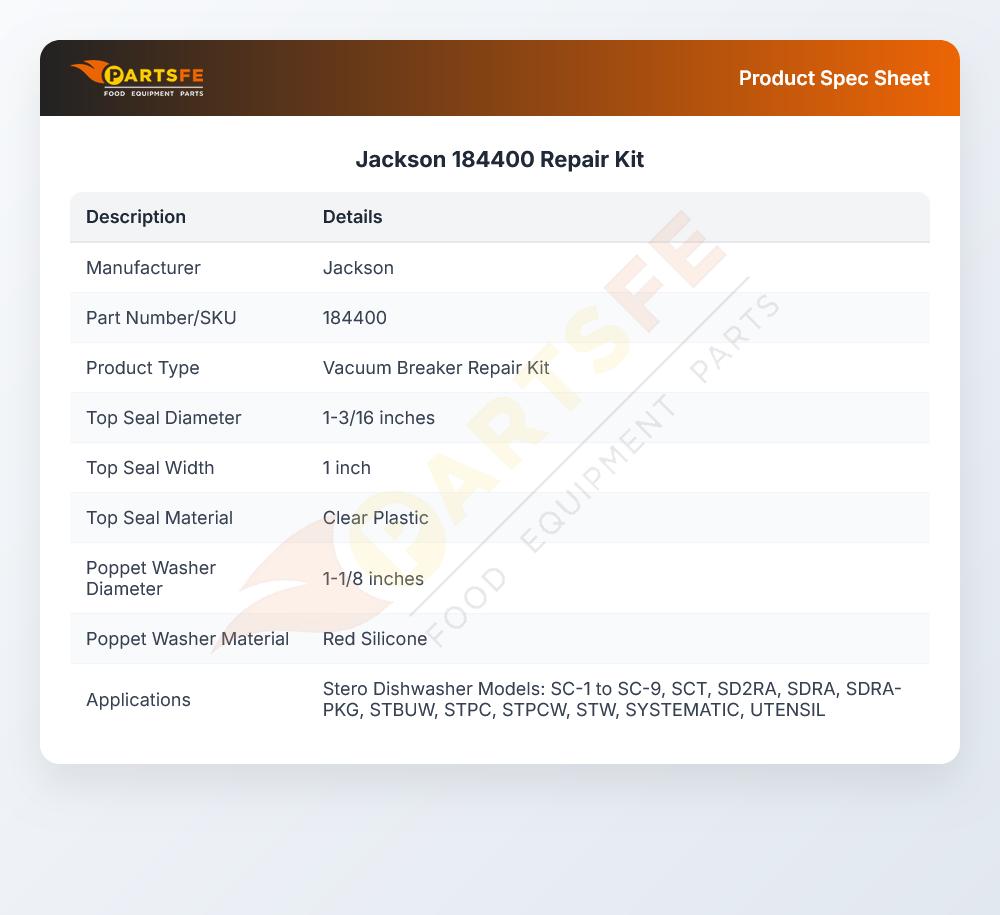 Jackson 184400 Repair Kit