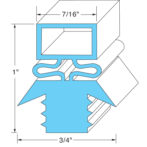 Traulsen 341-27565-03 Door Gasket 23-1/2" X 29-1/2"