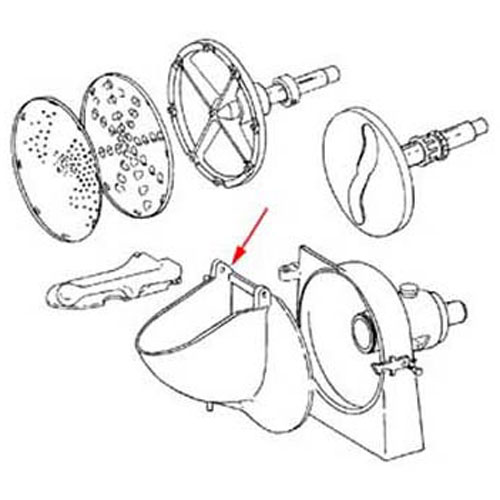 Hobart 00-VS99D Mixer Door Shredder Attachment