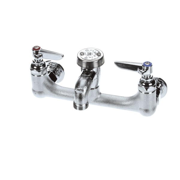 T&S Brass B-0674-RGH Service Sink Faucet Wall Mount 8" Center