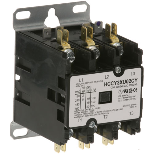 Hobart 112124-10-1 Contactor 3Pole 30/40A 208/240V