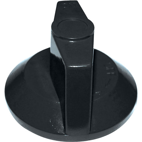 Hobart 00-719256-00002 Black Plastic Burner Valve Knob, 2-1/2" DIA, OFF-ON, Mount .24"