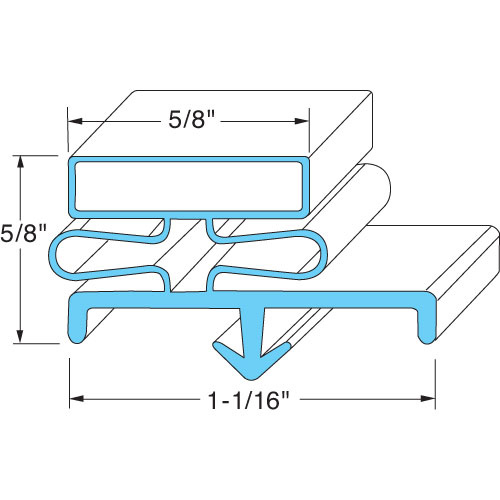 Master-Bilt 37-01211 Refrigerator Door Gasket PHF TAF TUF