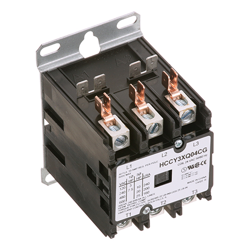 Hatco 2-01-167 3 Pole Contactor, 24 Volt, 40 Amp Inductive/50 Amp Resistive
