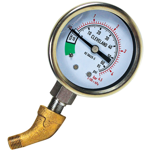 Cleveland KE50429-3 Pressure Gauge Kit W/ 45 Degree Elbow