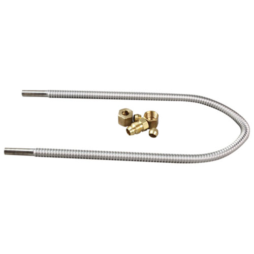 Hobart 426505-00018 1/4" X 18 " Flex Tube Kit W/ Fittings for Gas & Pilot Lines,1 Flex Tube, Compression Nuts, 1Male Breakaway Fitting