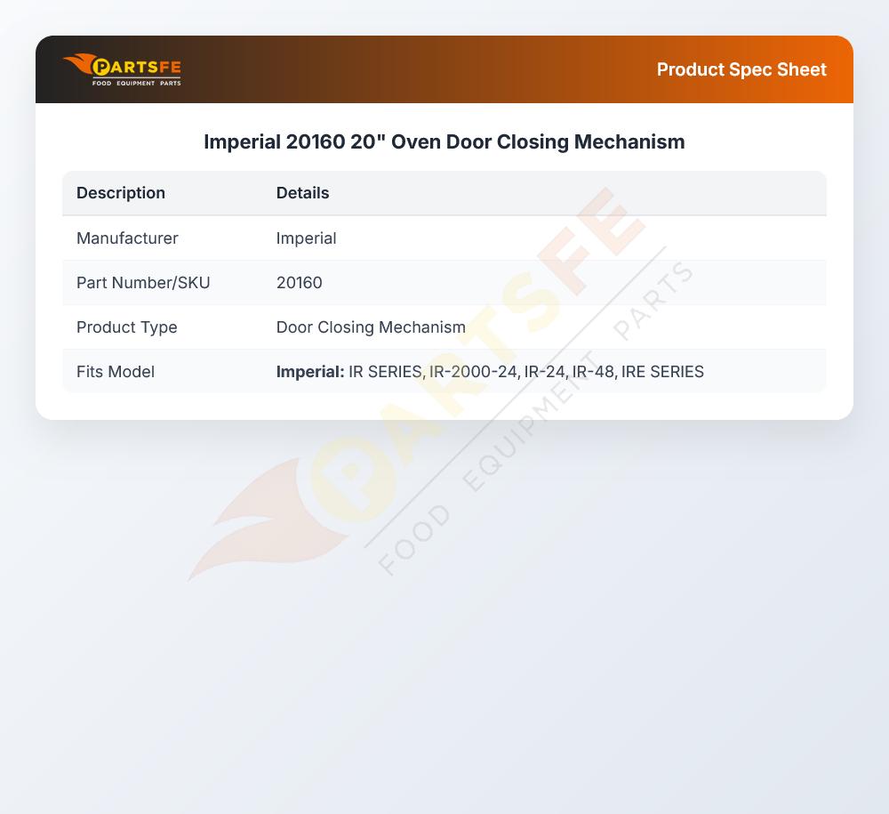 Imperial 20160 20" Oven Door Closing Mechanism