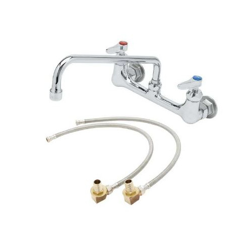 T&S Brass B-0231-CR-KIT Installation Kit Faucet Wall Mount Base 8"